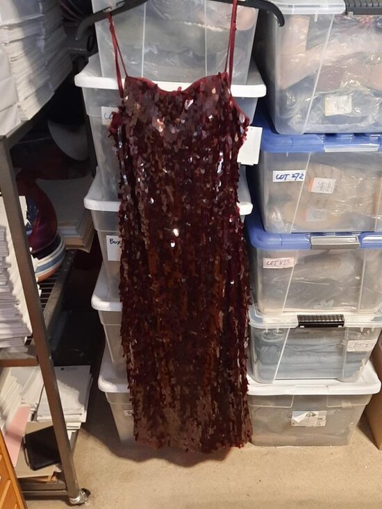 Avec Les Filles Dresses & Skirts - NEW TAG ! Avec Les Filles Burgundy Wine Sequin Midi Cocktail Party Dress Size 6